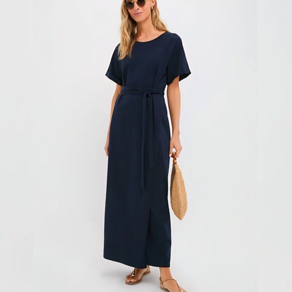 TUCKERNUCK - XXXL - Navy Clarissa Maxi Tie Waist Dress NWT - Picture 1 of 7
